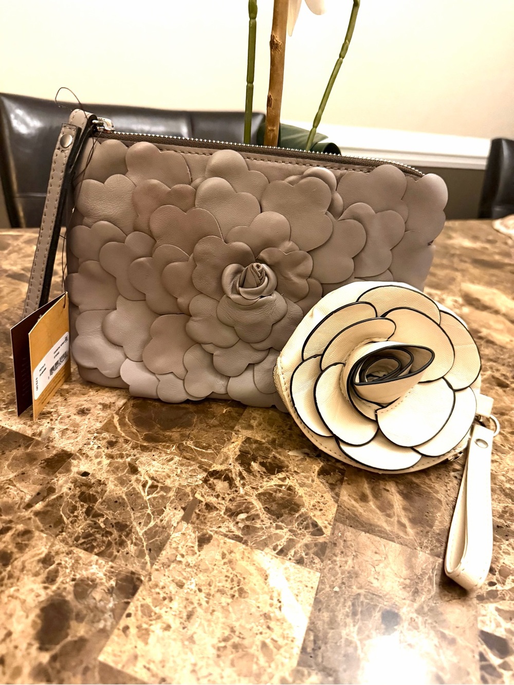 K&R Patricia Nash Galina Petals Leather Crossbody with Unbranded Flower Mini Bag